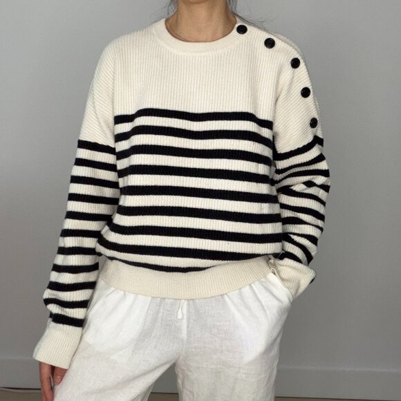Maje Marino Striped Sweater Size 2 - Picture 1 of 6
